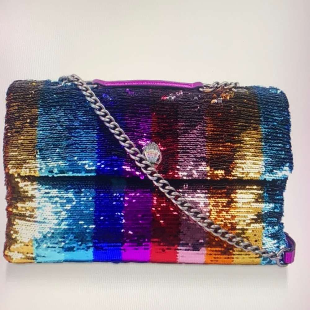 - Kurt Geiger London Kensington XXL Sequins Quilted Crossbody Bag - Picture 1 of 13